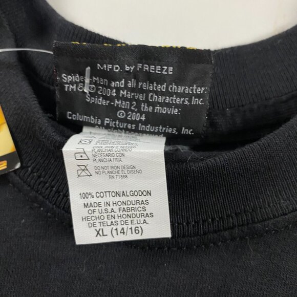 NWT Vintage Spiderman 2 Movie Promo T Shirt Boy's XL Men's Small Marvel Comics - Picture 6 of 9